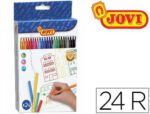 Marcador Jovi, ponta sólida de 2,8 mm., cores sortidas 24 unidades.