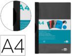 Bolsa Dossier Liderpapel com clip lateral. Formato A4, pack 30 folhas, cor preto.