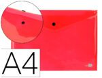 Bolsa Porta Documentos Liderpapel com mola. Formato A4, cor vermelho.