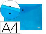 Bolsa Porta Documentos Liderpapel com mola. Formato A4, cor azul.