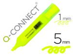 Marcador Fluorescente Q-Connect de ponta biselada, cor amarelo.