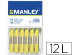Lápis de Cera Manley. Pack 12 unidades. Cor amarelo claro