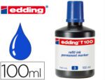 Tinta Marcador Edding T-100 Azulfrasco De 100 Ml