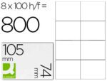 Etiqueta Adesiva Q-Connect, formato A4, medida 105 X 74 mm.