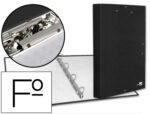 Capa Liderpapel 4 Aneis 25 Mm Com Elasticos Aba E Mini-Clip Preto