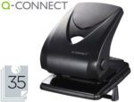Furador Q-Connect capacidade 35 folhas, cor preto.