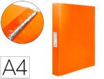 Pasta Liderpapel 4 Aneis 25 Mm Mistos Polipropileno Din A4 Laranja Serie Frosty
