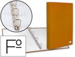 Capa Liderpapel Paper Coat 4 Aneis 25 Mm Frosty Laranja