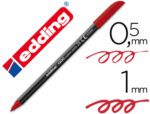Marcador Edding 1200 ponta de fibra redonda Traço 1 mm. N.28, cor vermelho inglês.