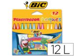 Lápis de Cera BIC Plastidecor Peques. Caixa com 10 unidades cores sortidas.