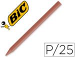 Lápis de Cera BIC Plastidecor unicolor. Caixa de 25 unidades. Cor castanho