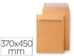 Envelope Liderpapel Radiografias, cor castanho, formato 370X450mm. Tira de silicone, pack de 100 unidades.