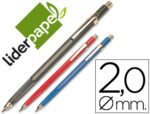 Lapiseira Liderpapel retrátil com clip 2 mm., cores sortidas.