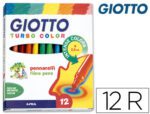 Marcador Turbo Color Giotto.Ponta muito resistente de 2,8 mm., com 12 unidades.