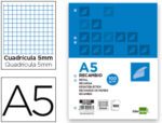 Recarga de Argolas Liderpapel. Formato A5 quadrículado. Gramagem 100 G/M². Contém 100 folhas.