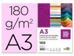 Cartolina Liderpapel, formato A3, gramagem 180 grs., com 100 folhas. Cor rosa