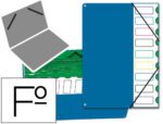 Pasta Classificadora Com 9 Departamentos Pardo Azul