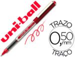 Marcador Uni-Ball Roller Ub-150 Micro eye. Cor vermelho 0,5 mm.