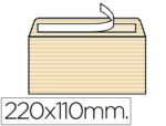 Envelope Liderpapel Americano. Cor amarelado, formato 110X220 mm. Tira de silicone, pack de 250 unidades.