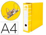 Pasta De Arquivo De Alavanca Liderpapel Filing System Cartao Forrado Din A4 Com Caixa Amarela