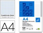 Bloco/Recarga Liderpapel colado. Formato A4. Contém 100 folhas. Cor cinza.