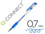 Esferográfica Q-Connect tinta gel azul, ponta 0,7 mm.