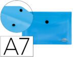 Bolsa Porta Documentos Liderpapel com mola. Formato A7, cor azul.