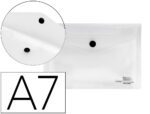 Bolsa Porta Documentos Liderpapel com mola. Formato A7, cor transparente.