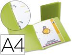 Pasta Liderpapel Polipropileno Din A4 2 Aneis Redondos Mini 15 Mm Verde