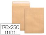 Envelope Liderpapel bolsa B5, cor castanho, formato 176X250 mm. Tira de 25 mm., pack de 500 unidades.
