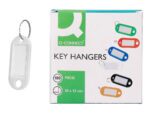 Chaveiro Porta-Etiquetas Q-Connect. Caixa com 100 unidades. Cor branco.