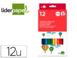 Lápis de Cor Jumbo Liderpapel. Caixa de cartão com 12 unidades.