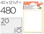 Etiqueta Adesiva Liderpapel 10 + 2 folhas, medida 10X20 mm. Cor branca, caixa com 420 unidades.