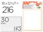 Etiqueta Adesiva Liderpapel 10 + 2 folhas, medida 12X30 mm. Cor branca, caixa com 216 unidades.