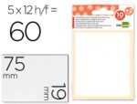 Etiqueta Adesiva Liderpapel 10 + 2 folhas, medida 19X75 mm.  Cor branca, caixa com 60 unidades.