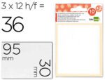Etiqueta Adesiva Liderpapel 10 + 2 folhas, medida 30X95 mm.  Cor branca, caixa com 24 unidades.
