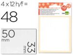 Etiqueta Adesiva Liderpapel 10 + 2 folhas, medida 33X50 mm.  Cor branca, caixa com 48 unidades.