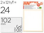 Etiqueta Adesiva Liderpapel 10 + 2 folhas, medida 18X102 mm. Cor branca, caixa com 24 unidades.