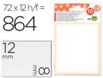 Etiqueta Adesiva Liderpapel 10 + 2 folhas, medida 8X12 mm. Cor branca, caixa com 864 etiquetas.