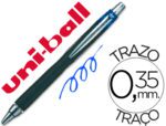 Esferográfica Uni-Ball Jetstram Sxn-210 retrátil, cor azul.