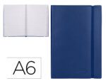 Livro de Apontamentos Liderpapel com indíce, formato A6, cor azul.