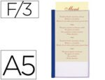 Porta Menus Liderpapel formato A5 com 3 páginas.