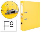 Pasta De Arquivo De Alavanca Liderpapel Documenta Pvc Folio Lombada 75 Mm Amarelo