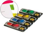 Bandas Separadoras Post-It Index. 4 cores: azul, amarelo, verde e vermelho.