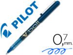 Marcador Pilot Roller V-Ball, 0.7 mm. Cor azul.