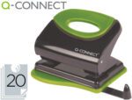Furador Q-Connect metálico, capacidade para 20 folhas.