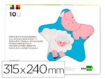 Bloco de Trabalhos Manuais Liderpapel Goma eva fólio. Com 10 pranchas. Cores sortidas.