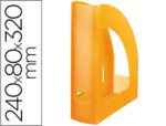 Porta Revistas Liderpapel Plastico Laranja Translucido