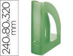Porta Revistas Liderpapel Plastico Verde Kiwi Translucid