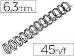Espiral GBC Preta Modelo Wire 3:1 6,3 mm. N.4 com capacidade para 45 folhas.